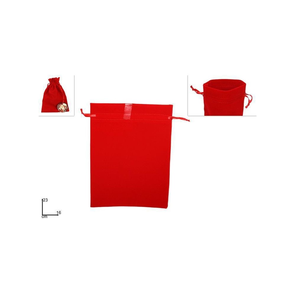 SACCHETTO VELLUTO 16X23 ROSSO